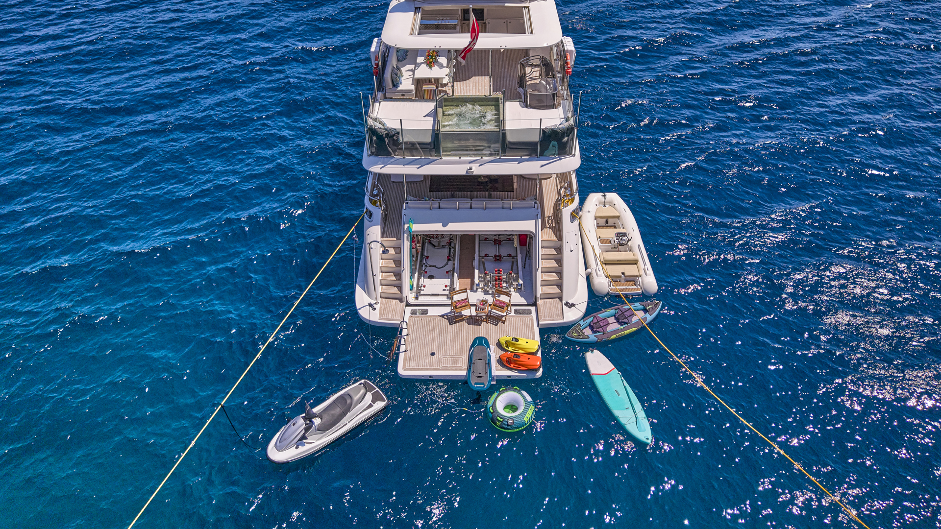 Aerial Aft View - Water Toys