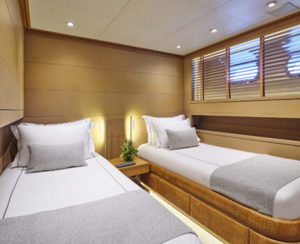Twin Stateroom convertible to Double Stateroom with a pullman berth