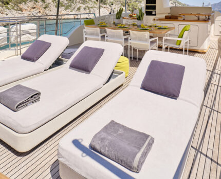 Upper Deck Aft Sun Loungers