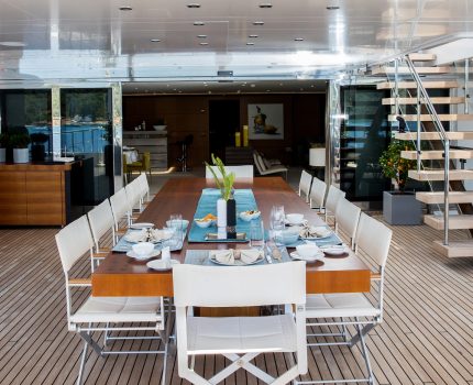 Upper Deck Aft Dining Table